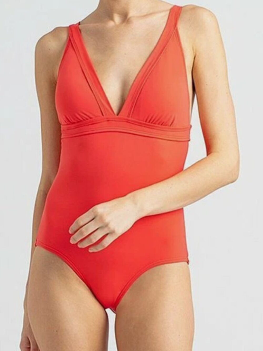 NWT Reyn Spooner Swimsuit 1 one piece Red V Neck